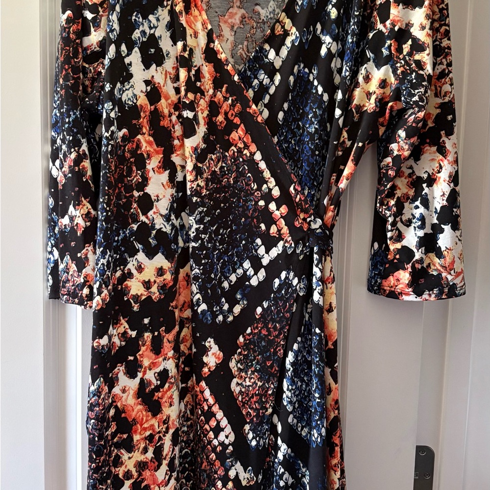 Stylish Multicolor Wrap Dress